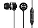 Monoprice Large-Driver Earbuds Headphones - Black, Lightweight and Durable with in-line Microphone
