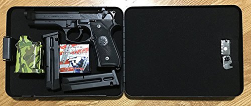 Pack of 2 X-Large Size Handgun Safe Vault Security Pistol Safety Case Combination Lock Box