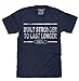 Built Stronger To Last Longer | Soft Touch Tee - X-Large,Navy Heather