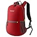 Gonex Ultra Lightweight Packable Backpack Daypack Handy Foldable Camping Outdoor Travel Cycling Backpacking(Red)