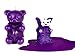Skeleton Candles Gummy Bear Candle - Scented Purple