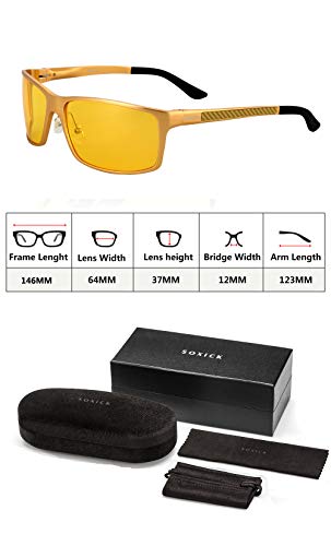 SOXICK Night Vision Glasses for Driving - Adjustable Polarized HD Driver Glasses For Men Women