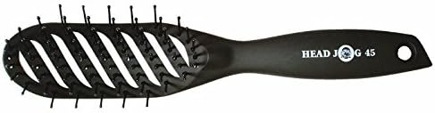 Head Jog 45 Black Vent Brush. Great Styling & Blow Drying Hairbrush. Professional Styling Hair Brush for Men & Women. Detangling Hair Brush for Short Long Or Thick Hair. Add Extra Volume