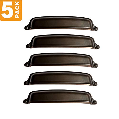 Southern Hills Oil Rubbed Bronze Cup Pulls 5 inch Screw Spacing