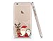 SUPERTRAMPshop Santa Claus, Reindeer and Penguin Merry Christmas Clear Transparent Plastic Phone Case for iPhone 6 Plus 6s Plus