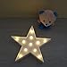 Battery Operated Night Light LED Marquee Sign with Wireless Remote Control for Kids' Room, Bedroom, Gift, Party, Home Decorations(White Star)