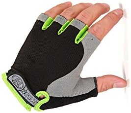 Outdoor Sport Braethable Fitness Anti-slip Gloves,Black green M