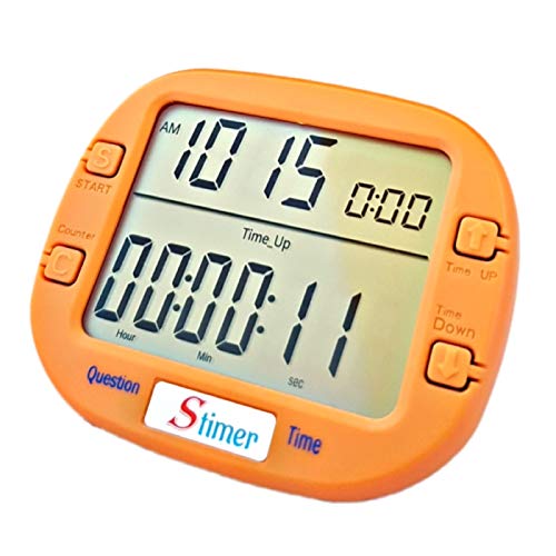 Stimer/Rechargeable Premiun Study Timer, Timeup/TimeDown/Pomodoro/Questions Counter, Super Slim (Orange)