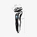 HaloVa Electric Razor, 3D Rotary Floating Blades, USB Rechargeable Men's Shaver, Shave Wet and Dry, Whole Body Washable 4 in 1 with Nose Trimmer, Sidebums Razor, Facial Brush, Black