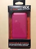 Blackweb BWB16WI019 4X 9000 mAh Capacity Portable Battery Charger, Pink