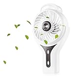 OPOLAR Portable USB Misting Fan, Handheld Design, Rechargeable Battery Operated Fan with 3 Settings, Water Spray Fan, Personal Cooling Mist Humidifier Fan for Outdoor and Travel-White