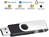 FEBNISCTE 32GB USB Flash Drive 10 Pack Black Swivel USB 2.0 Pendrive w/ Lanyards view 6