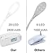 LED Desk Lamp,KOLIER Clip Light,Table Light,with 20LEDs Touch Control Bedside Reading Light,Book Light,with USB Charging Port Flexible Gooseneck Dimming Portable for Bedside(White)
