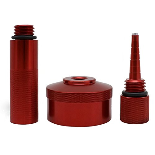 Yoursme Aluminum Extended Run Gas Cap Adapter, Mess Free Oil Change Funnel, Magnetic Oil Dipstick for Honda Generator EU2000i EU1000i EU3000i Handi (Complete Combo Kit, RED)