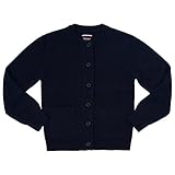 French Toast Anti-Pill Crew Neck Cardigan Sweater Girls Navy 6
