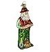 Old World Christmas Fly Fishing Santa Glass Blown Ornament for Christmas Tree, Handcrafted Holiday Decoration, Fisherman Collection