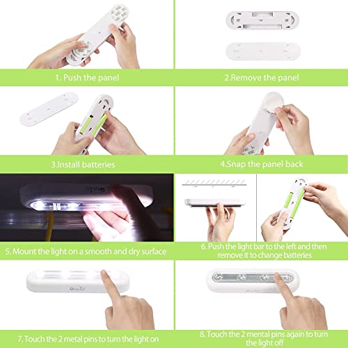 OxyLED Tap Closet Lights, One Touch Light, Stickon Anywhere 4Led