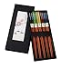 DineAsia CCH02/O Multicolored Fish Pattern Sushi Night Reusable Wooden Chopsticks, Family Pack Gift Set - Pack of 5