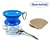 Kuke Silicone Pour-Over Coffee Dripper Collapsible ,With 100 Paper Filters #2 ,Apply to Various Cups and Mugs Use for Travel, Camping, Office and Family, Reusable coffee Cone filter