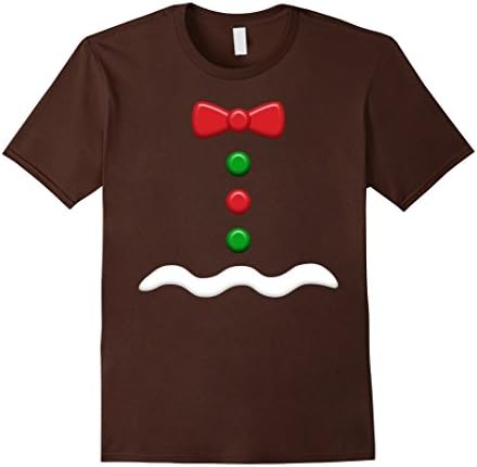 Men's Gingerbread Man Costume Funny Christmas T-Shirt 2XL Brown
