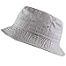 The Hat Depot 300N Unisex 100% Cotton Packable Summer Travel Bucket Hat (L/XL, Grey)