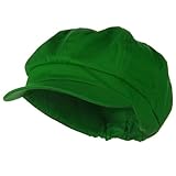 Cotton Elastic Newsboy Youth Cap - Lime