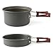 EZOWare Camping Cookware Mess Kit 8 Piece, Lightweight Aluminum Cookware Cooking Pan Pot Set for Outdoor Backpacking Camping Hiking Picnic