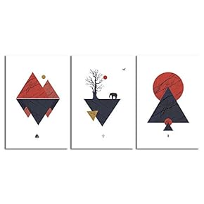 3 Piece Canvas Wall Art-Modern Nordic Style-Canvas Prints Home Artwork Decoration for Living Room,Bedroom - 16"x24" x 3 Panels