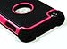 iPod Touch 4 Case, Bastex Hybrid Slim Fit Black Rubber Silicone Cover Hard Plastic Hot Pink & Black Shock Case for Apple iPod Touch 4, 4th Generation