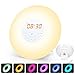 Wake Up Light, totobay Alarm Clock {2nd Generation} Sunrise Simulation Snooze Function Night Light with Nature Sounds, FM Radio, Touch Control and USB Charger for bedside and kids
