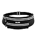 MILIDE Running Belt Waist Pack for iPhone x 8 7 Plus with Reflective Strips Runner Workout | Waterproof Canvas |Phone Fanny Pack for Men,Women,Hiking Cycling,Travel,Workout,Sports Black