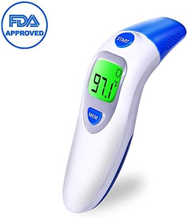 Baby Ear and Forehead Thermometer, OKWINT Digital Medical Infrared Fever Thermometer Professional 4 in 1 Suitable for Baby, Infants, Toddlers, Adults, FDA Approved