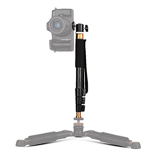 Bestshoot 38 Inch Aluminum Monopod Selfie Stick with Mini Ball Head 4 Sections for Gopro DLSR SLR Camera DV Camcorder Smartphone (Best Monopod With Legs)