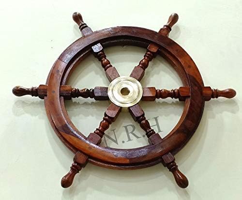 Nautical Vintage Home Decorative Wooden Ship Wheel