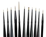 Majestic Royal and Langnickel Short Handle Paint Brush Set, Detail, 11-Piece