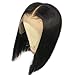 Nobel Hair Human Hair Lace Front Wigs For Black Women Brazilian Virgin Human Hair Short Bob Wigs Straight Glueless Lace Wig 12Inch 150% Density