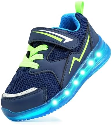 AMZZPIK Toddler Light Up Shoes for Boys Girls Kids Led Sneakers