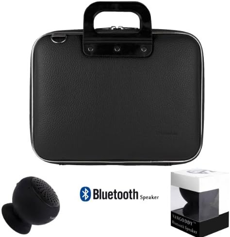 Microsoft Surface Pro 4 Executive Leather Carrying Shoulder Bag Messenger Bag + Black Bluetooth Suction Speaker