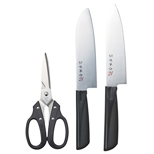 Sharpness revolution 21 cuisine kitchen knife three-piece set M40-2S