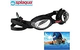 Splaqua Prescription Corrective Optical Swim Goggles - Anti-Fog UV Protection - Best Quality, Stylish, Durable, Goggles Black Clear 350