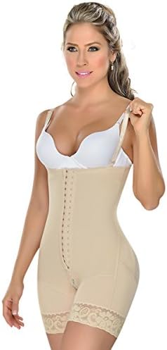 Fajas Colombianas Postparto Reductoras y Moldeadoras Strapless Colombian Postpartum Girdles Butt Lift for Women, Beige 0066, XS