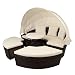 FLIEKS Outdoor Patio Round Daybed Furniture with Retractable Canopy and Coffee Table, Wicker Rattan Sofa Set Waterproof Cushions Backyard Lawn Garden Pool Porch (Beige Cushion)