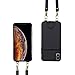 Crossbody Cell Phone Case and Wallet Compatible with iPhone Xs Max, Cross Body Phone Purse Bag with Five Card Slots Including Transparent ID Holder and Adjustable 48 to 54 Inch Strap by Gear Beast