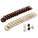 ASNEY Wooden Backgammon Pieces, Solid Wood Checker Pieces Set Board Game Table Chips and 5 Dices, Includes Storage Bag (1.34