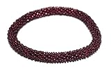 Crochet Bracelet Glass Seed Bead Bracelet Roll on Bracelet Nepal Bracelet SB473