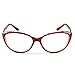 D.King Women Fashion Cat Eyeglasses Frames Clear Lens 56mm Red