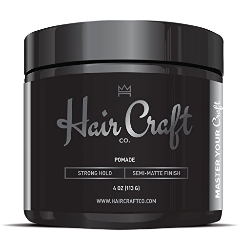 CRVFT Gel Pomade 4oz | High Shine/Medium Hold | Water Based/Water Soluble | Ideal For Short/Medium Thin/Thick Hair | For A Clean Cut Look | Men’s Styling Product [Clear], Stylist Approved [Scented]