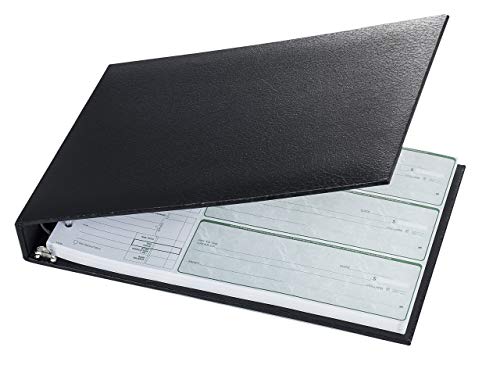 Executive 7 Ring Check Binder, 500 Check Capacity, for 9x13 Inch Sheets, with 6 Year Calendar Organizer, Sleek Business Design, Premium Quality - Black (11703) - Thumbnail 7