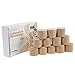 MEDca Self Adherent Cohesive Wrap Bandages 2 Inches X 5 Yards 12 Count with Strong Elastic First Aid Tape for Sprain Swelling and Soreness on Wrist and Ankle (Skin Color)