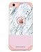 iPod Touch 5 Case, iPod 6 Case Marble, BENTOBEN Marble Design Super Slim Dual Layer Hybrid Hard PC Flexible Soft Silicone Scratch Resistant Protective Case for iPod Touch 5 6th Generation, Rose Gold